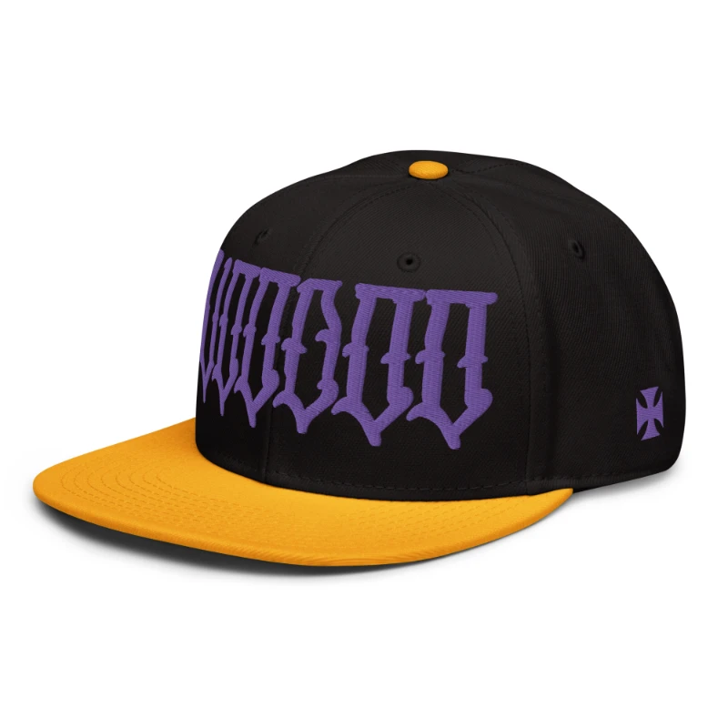 snapback-gold-black-black-left-front-672918200062b Voodoo Purple and Gold Mix Snapback Hat