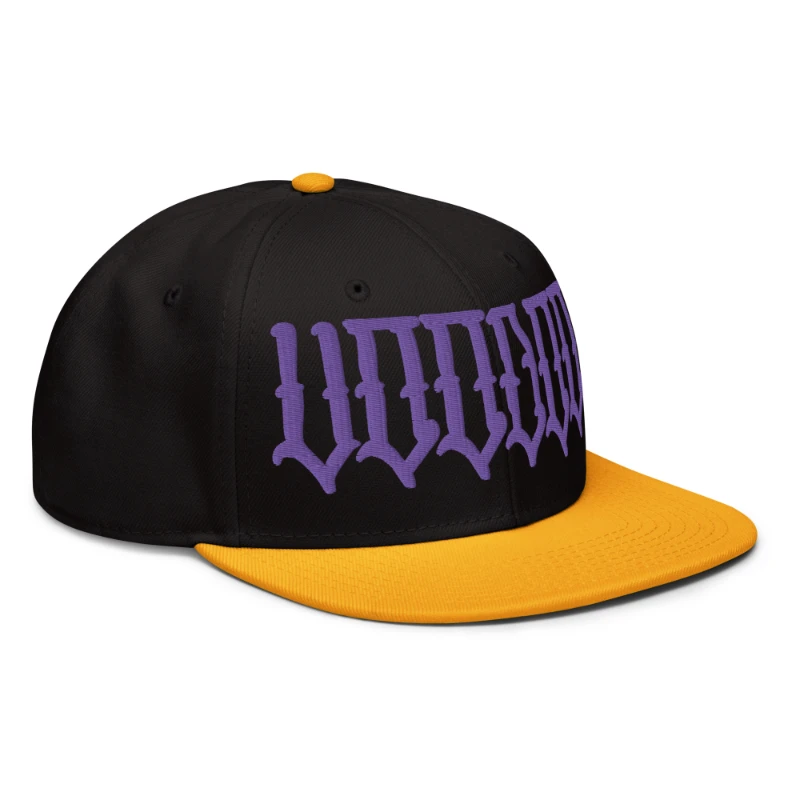 snapback-gold-black-black-right-front-6729181ff4082 Voodoo Purple and Gold Mix Snapback Hat