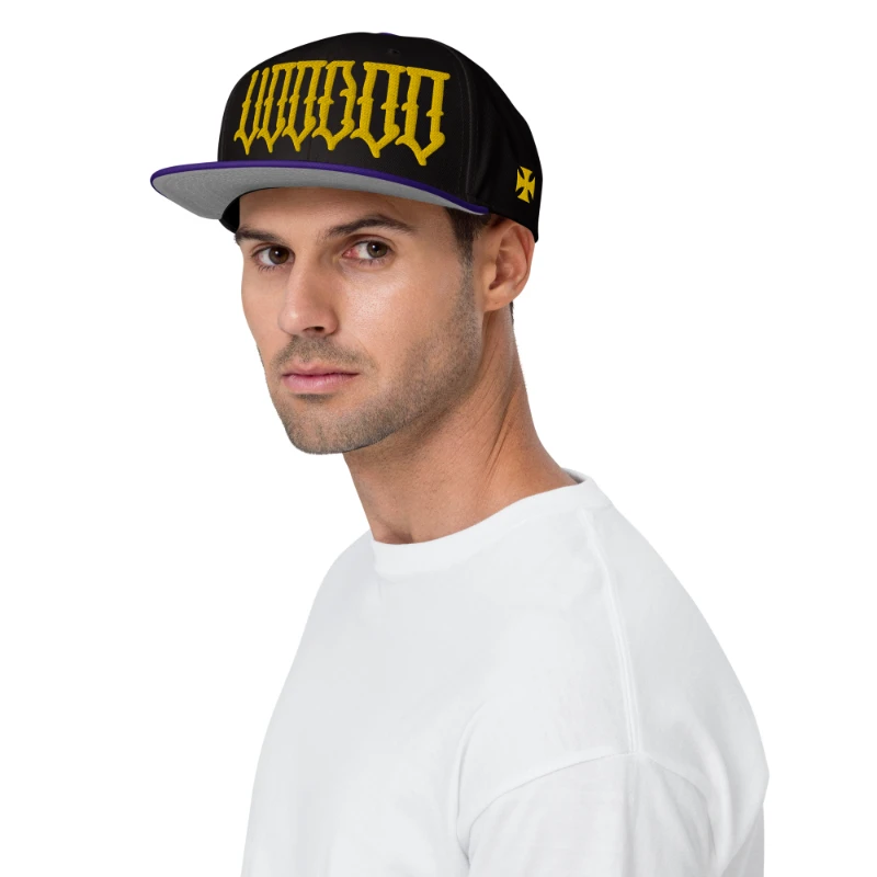 snapback-purple-black-black-front-67291a7201295 Voodoo Purple and Gold Mix Snapback Hat