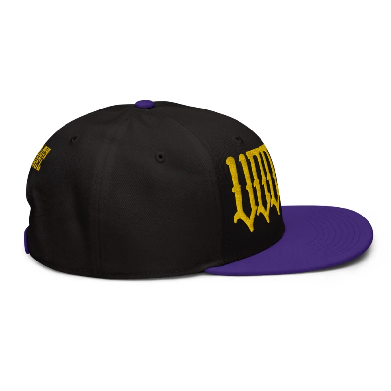 snapback-purple-black-black-right-side-67291a720162f Voodoo Purple and Gold Mix Snapback Hat