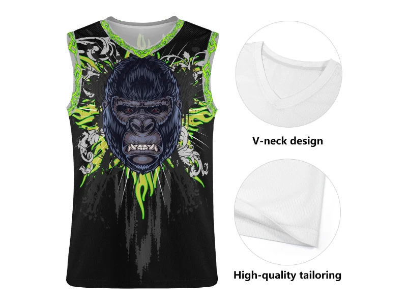 Gorilla Head Men's Basketball Jersey