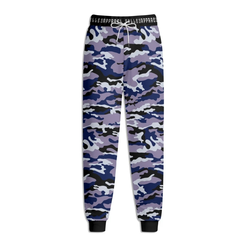 Blue Camo Unisex 3D Adult Joggers Sweatpants