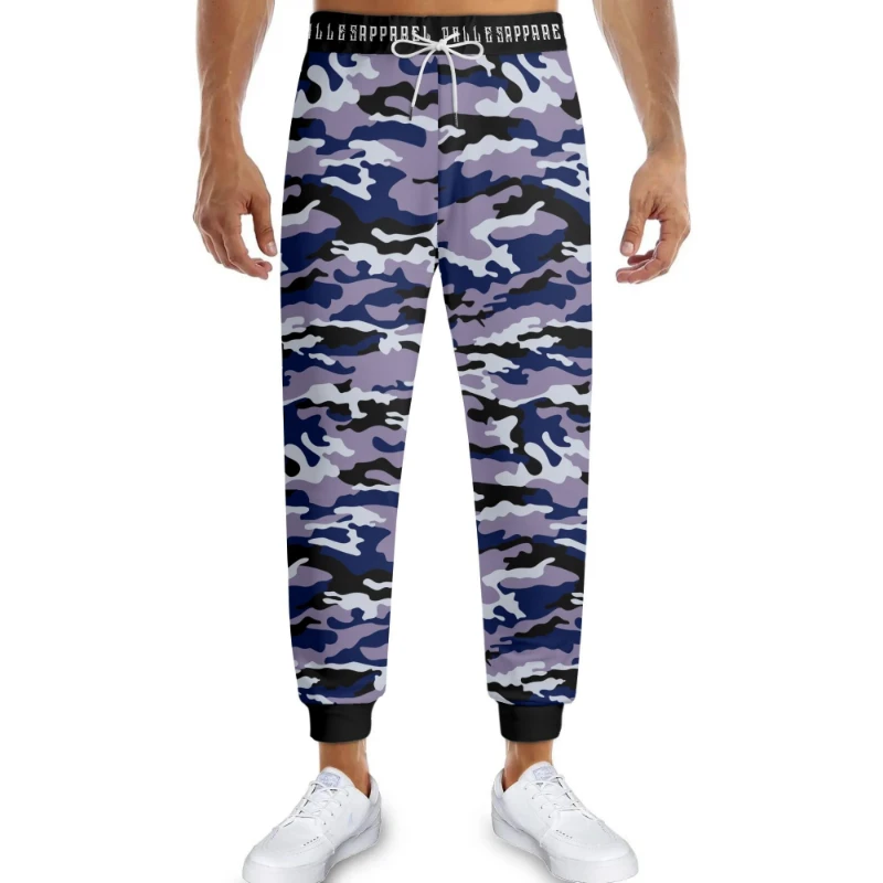 Blue Camo Unisex 3D Adult Joggers Sweatpants