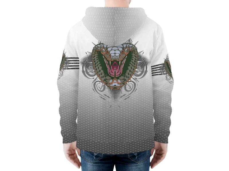 Cobra Head Mens Classic Zip Up Hoodie Warm Jacket