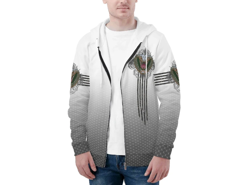 Cobra Head Mens Classic Zip Up Hoodie Warm Jacket