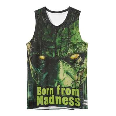 Born from Madness Mens Loose Fit Sleeveless Muscle T-Shirt
