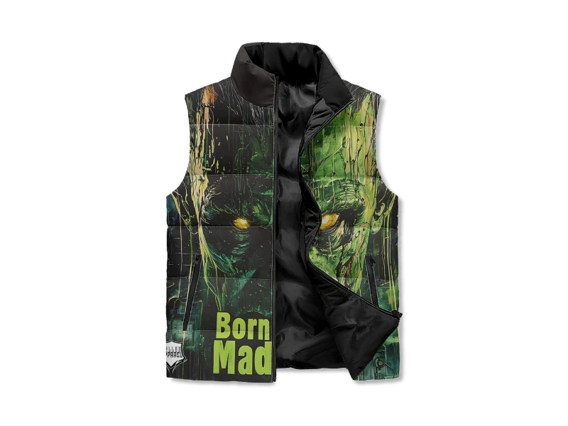 1745945853-3-VciaPtLG79 Born from Madness Unisex Lightweight Stand Collar Zip Up Puffer Vest