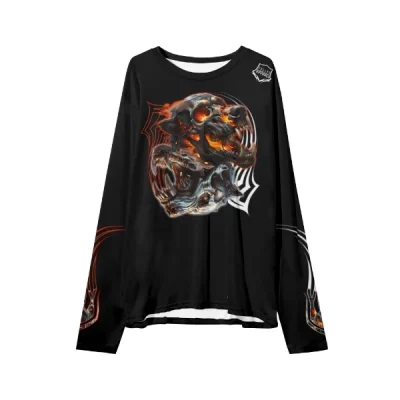 Ying Yang Demond Hounds Unisex Lightweight Crewneck Long Sleeve Pullover Shirt