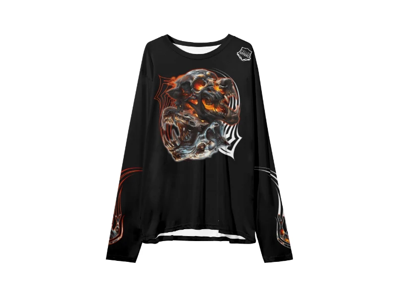 Ying Yang Demond Hounds Unisex Lightweight Crewneck Long Sleeve Pullover Shirt