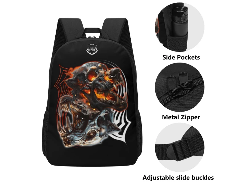 Ying Yang Demond Hounds 17 Inch Backpack