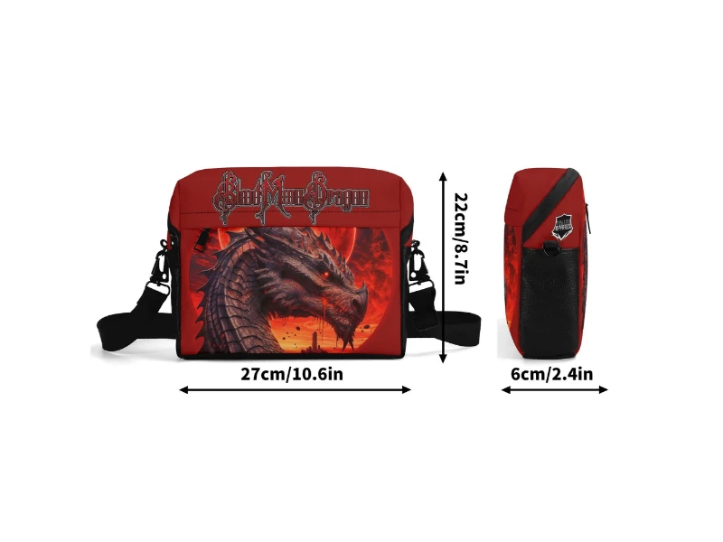 Blood Moon Dragon PU City Pack Laptop Shoulder Bag