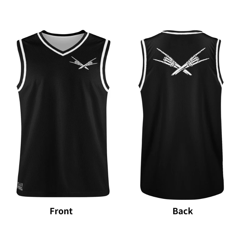Metal X skelly Hands Mens Basketball Jersey