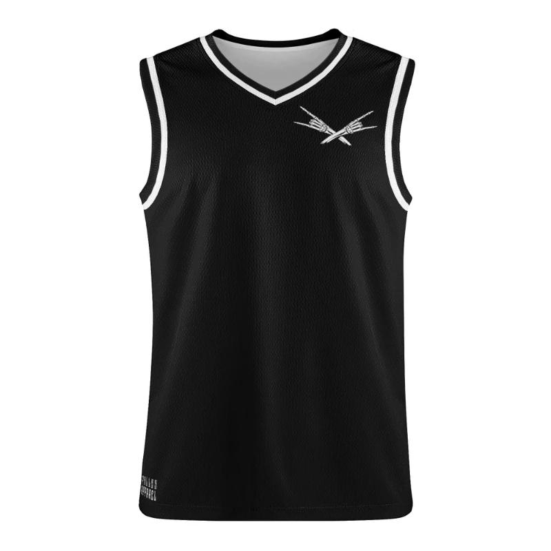 Metal X skelly Hands Mens Basketball Jersey