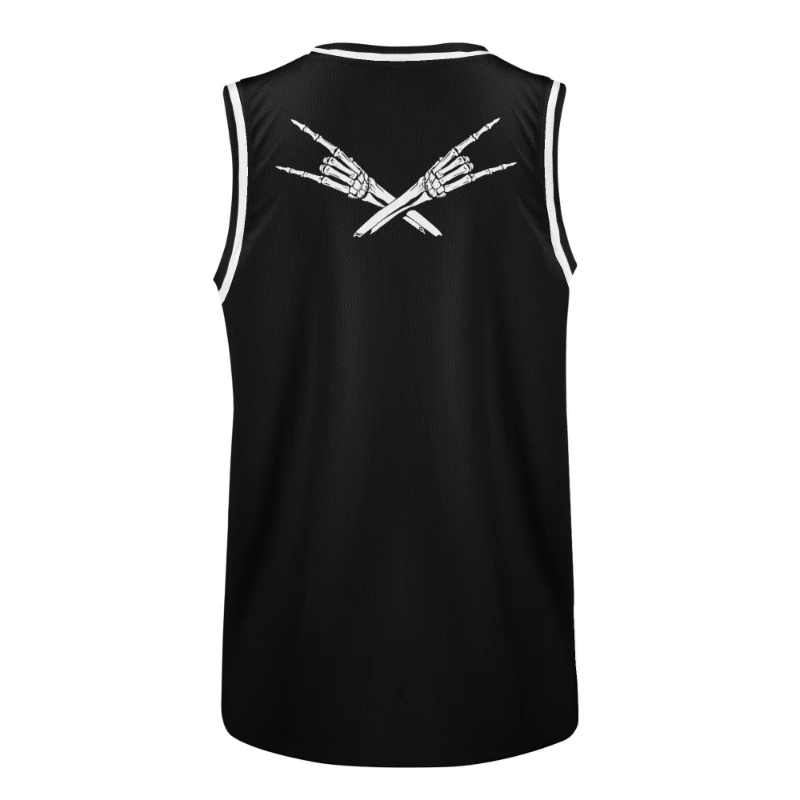 Metal X skelly Hands Mens Basketball Jersey