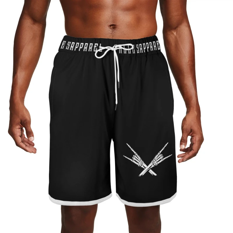 Metal X Skelly Hands Mens Basketball Mesh Shorts