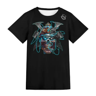 Spectral Samurai Skull Unisex Short Sleeve Tshirt