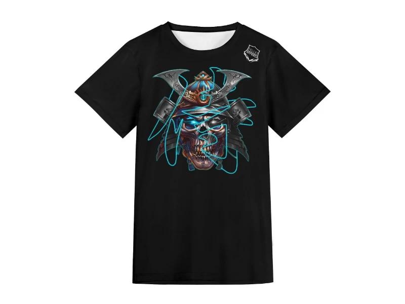 Spectral Samurai Skull Unisex Short Sleeve Tshirt