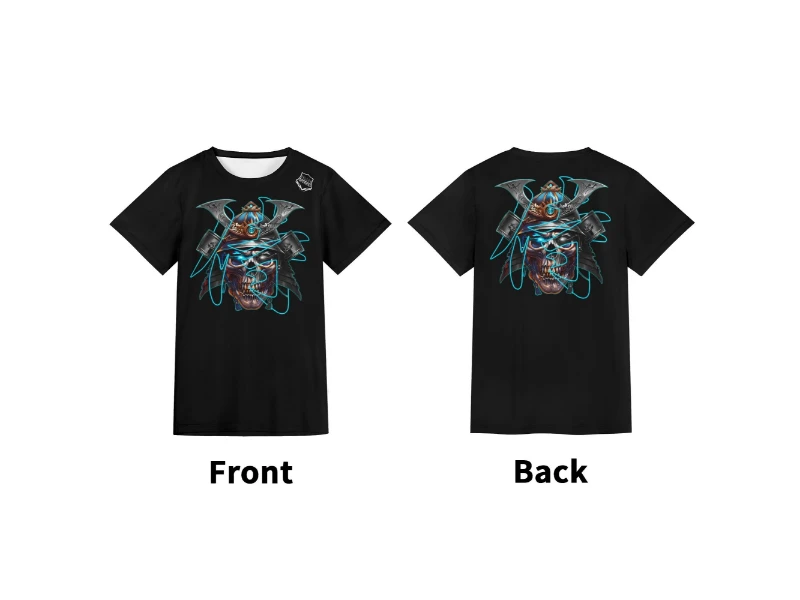 Spectral Samurai Skull Unisex Short Sleeve Tshirt
