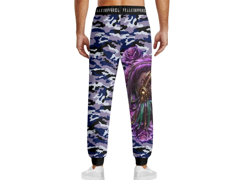 Blue Camouflage Voodoo skull Unisex Sweatpants