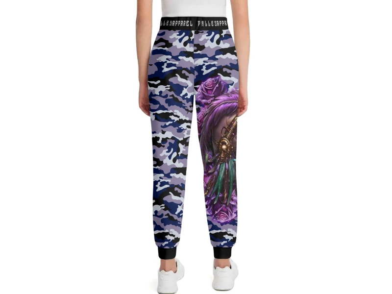 Blue Camouflage Voodoo skull Unisex Sweatpants